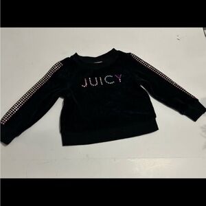 Juicy Couture Black Sweatshirt with Pink Accents